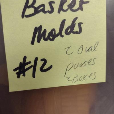 Solid Wood Basket Weaving Molds- Oval Purses- 2 Pieces (#12)