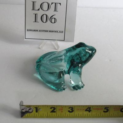Older Mosser Glass Frog, Teal Blue