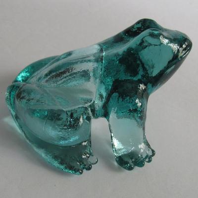 Older Mosser Glass Frog, Teal Blue