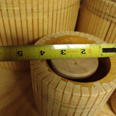 Solid Wood Basket Weaving Molds- 4 Pieces (#14)