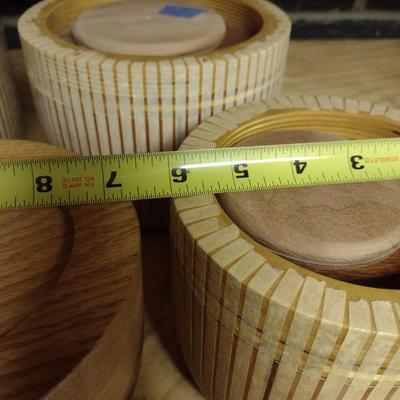 Solid Wood Basket Weaving Molds- 4 Pieces (#15)