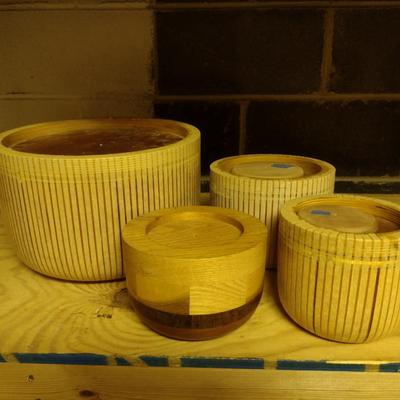 Solid Wood Basket Weaving Molds- 4 Pieces (#15)