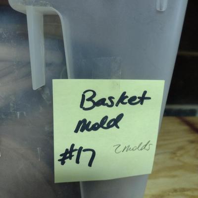 Solid Wood Basket Weaving Molds- Large Round- 2 Pieces (#17)