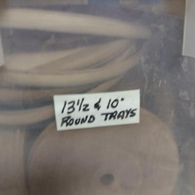 Solid Wood Basket Weaving Molds- Large Round- 2 Pieces (#17)