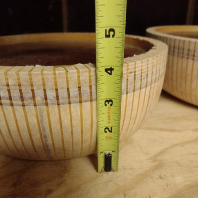 Solid Wood Basket Weaving Molds- Large Round- 2 Pieces (#17)