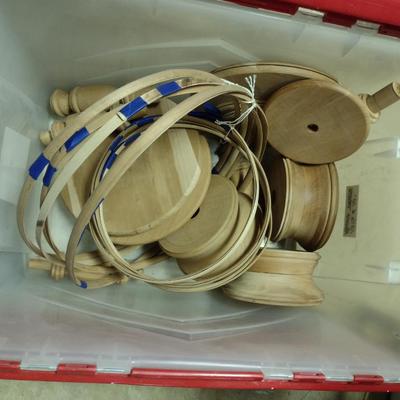 Solid Wood Basket Weaving Molds- Large Round- 2 Pieces (#17)