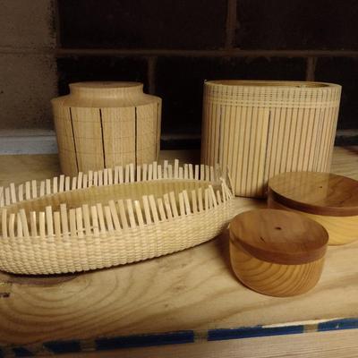 Solid Wood Basket Weaving Molds- 5 Pieces (#18)