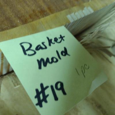 Solid Wood Basket Weaving Mold- Large Rectangle- 1 Piece (#19)