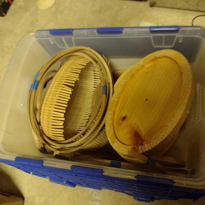 Solid Wood Basket Weaving Mold- 12" Oval Purse- 1 Piece (#22)