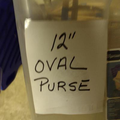 Solid Wood Basket Weaving Mold- 12" Oval Purse- 1 Piece (#22)