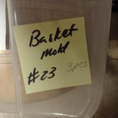 Solid Wood Basket Weaving Mold- 12", 16", and 18" Oval Trays- 3 Piece (#23)