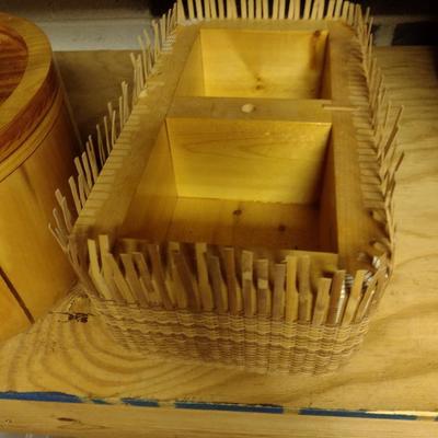 Solid Wood Basket Weaving Molds- One Oblong, One Rectangle- 2 Pieces (#25)