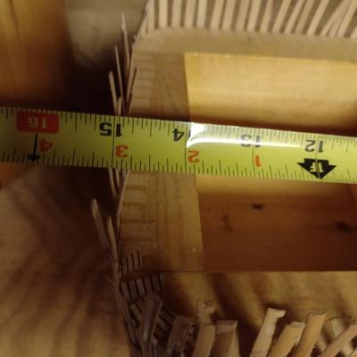 Solid Wood Basket Weaving Molds- One Oblong, One Rectangle- 2 Pieces (#25)