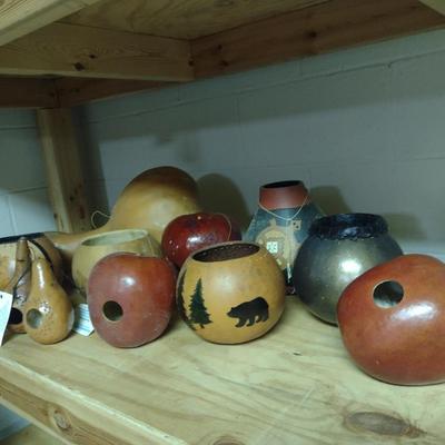 Assorted Gourds- Some Cut for Birdhouses and Vases