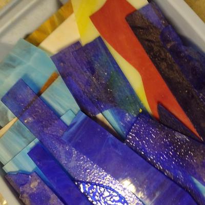 Collection of Stained Glass Pieces (Choice A)