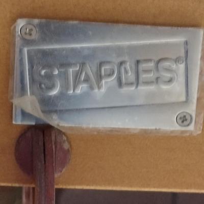 Staples Wood Finish Work Table- Approx 60" x 28" x 30 1/2" Tall