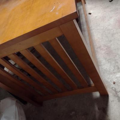 Staples Wood Finish Work Table- Approx 60" x 28" x 30 1/2" Tall