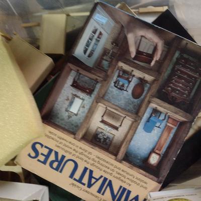 Collection of Miniature Doll House Furniture