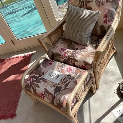 SR9-Braxton Culler chair with ottoman plus pillow