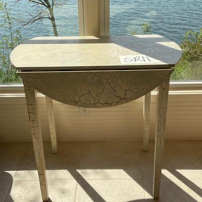 SR11-Tall Double Dropleaf Table, crackle painted