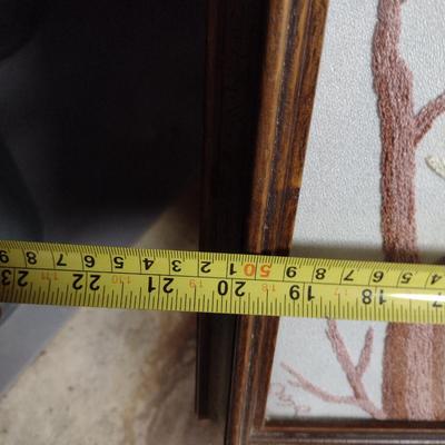 Framed Japanese Bunka Embroidery- Birds on a Branch Design