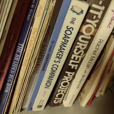 Metal Bookshelf with Contents