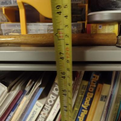 Metal Bookshelf with Contents