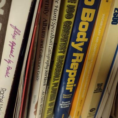 Metal Bookshelf with Contents