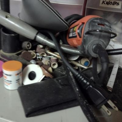 Metal Bookshelf with Contents