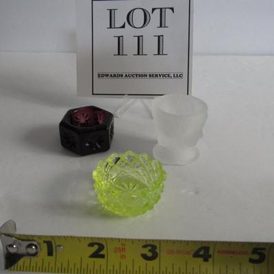 Lot of Salt Dips: LG Wright 3 Face, Mosser Purple and Vaseline, Glows
