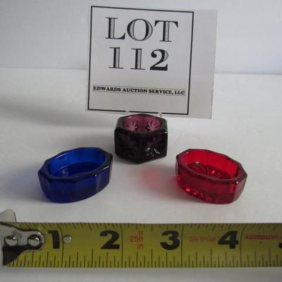 Three Mosser Glass Salt Dipps