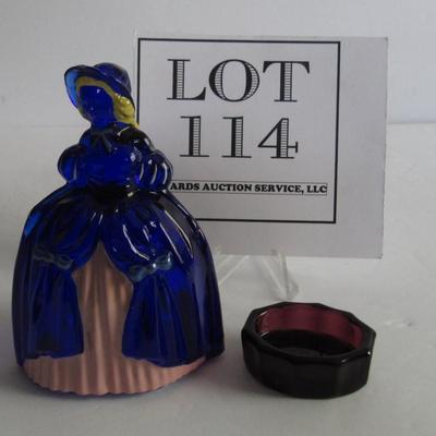 Mosser Salt and Boyd Hand Painted Glass Doll, Read Description