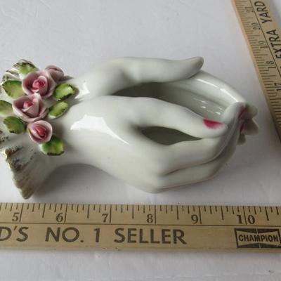 Old Lefton China Hands Planter or Dish