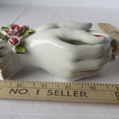 Old Lefton China Hands Planter or Dish