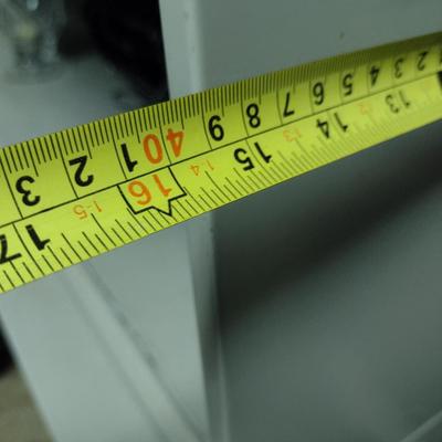 Metal Bookshelf with Retractable Doors- Approx 36" x 15" x 47 1/2" Tall