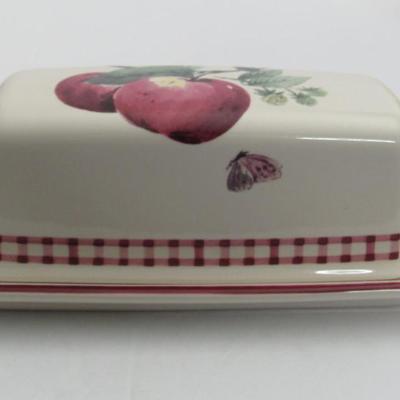 Pfaltzgraff Delicious Pattern Butter Dish