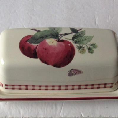 Pfaltzgraff Delicious Pattern Butter Dish