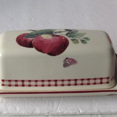 Pfaltzgraff Delicious Pattern Butter Dish