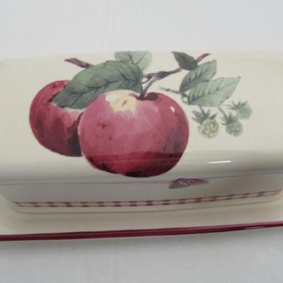 Pfaltzgraff Delicious Pattern Butter Dish