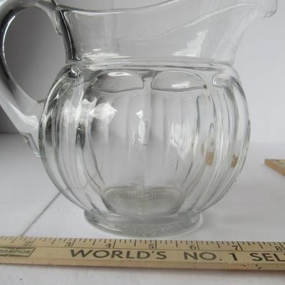 Old Heisey Glass Pitcher