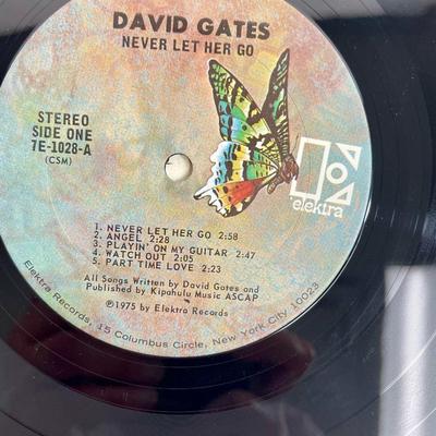 David Gates Never Let Her Go Vintage Vinyl Record Album 33rpm