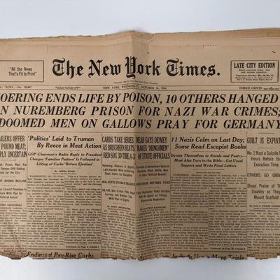 World War 2 The New York Times Original 1946 Newspaper