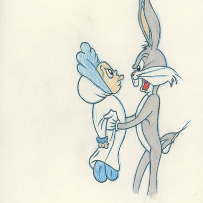 Bugs Bunny hand drawn signed sketch