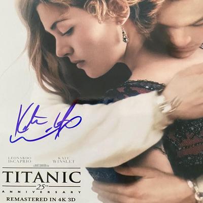 Titanic Kate Winslet signed movie photo. GFA Authenticated