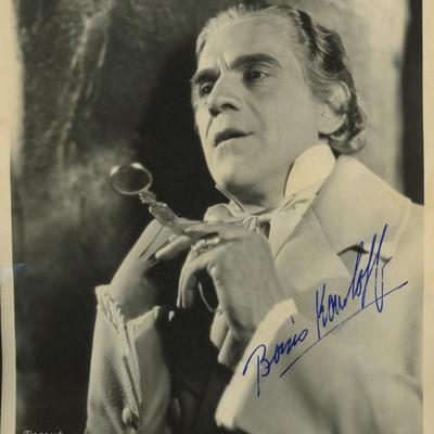 Boris Karloff signed photo