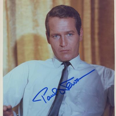 Paul Newman signed photo. GFA Authenticated