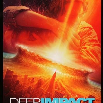 Deep Impact 1998 original double-sided bus shelter movie poster
