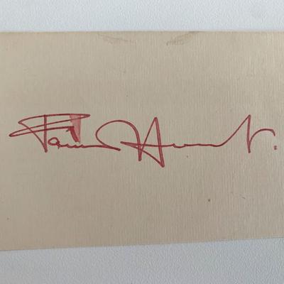 Paul Hunt Jr original signature