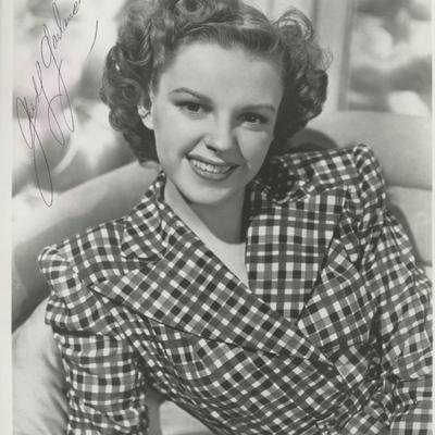 Judy Garland signed photo. GFA Authenticated