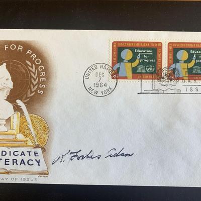 Ronald Forbes Adam signed first day cover 
